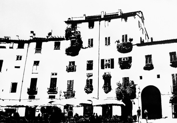 Zomergevel in Lucca
